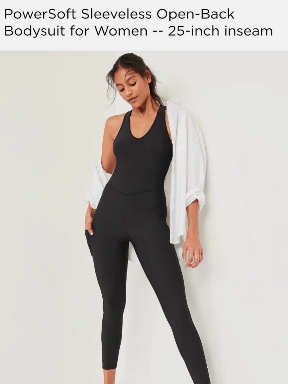 Old Navy Black Activewear Jumpsuit with Side Pockets